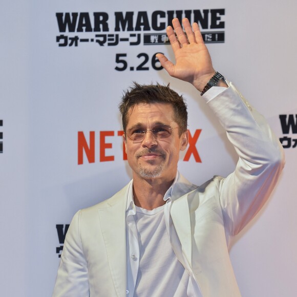 Brad Pitt à la première de "War Machine" à Tokyo, le 23 mai 2017.