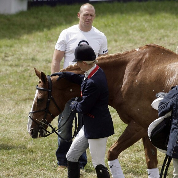 Zara Phillips et Toytown lors de la retraite de celui-ci, le 7 août 2011 au dernier jour du Festival of British Eventing à Gatcombe Park, dans le Gloucestershire. Toytown est mort à l'âge de 24 ans le 27 juin 2017.