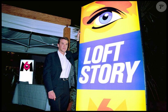 Benjamin Castaldi à l'époque du Loft, chez M6, Paris, le 23 mars 2001.