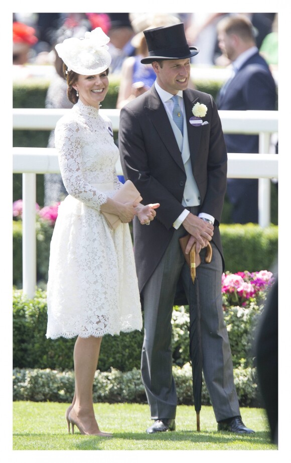 La duchesse Catherine de Cambridge et le prince William au Royal Ascot le 20 juin 2017.
