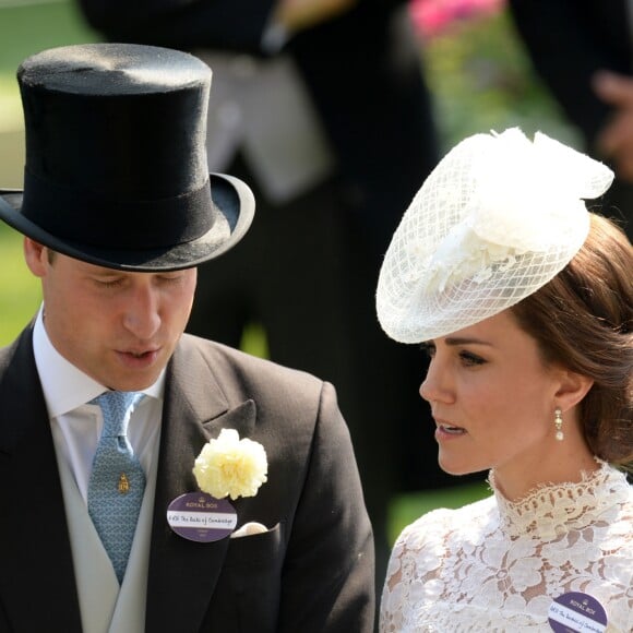 La duchesse Catherine de Cambridge et le prince William au Royal Ascot le 20 juin 2017.