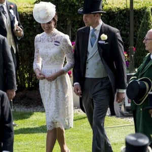 La duchesse Catherine de Cambridge et le prince William au Royal Ascot le 20 juin 2017.