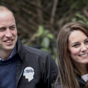 Le prince William et la duchesse Catherine de Cambridge lors du marathon de Londres, le 23 avril 2017.