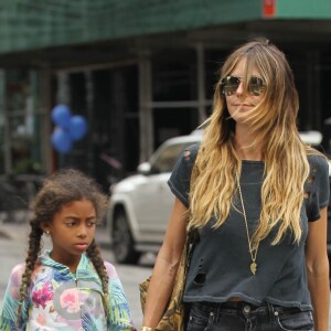 Heidi Klum et sa fille Lou à New York, le 29 juin 2017.