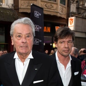 Alain Delon, invité d'honneur, annonce sa retraite pour la fin 2017, lors du Festival du film policier de Liège, Belgique, le 5 mai 2017.