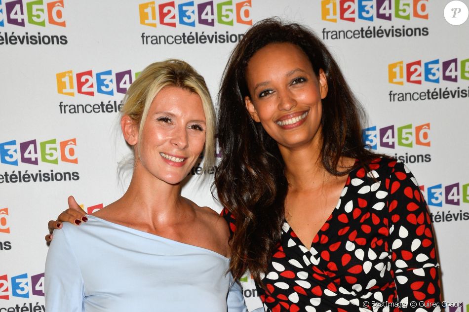 Helene Gateau Et Nathalie Schraen Guirma Lors Du Photocall De La Presentation De La Nouvelle Dynamique 17 18 De France Televisions Paris Le 5 Juillet 17 Purepeople