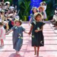 Défilé de mode "Bonpoint", collection printemps-été 2018, au Jardin des Plantes à Paris. Le 5 juillet 2017. © Giancarlo Gorassini/Bestimage