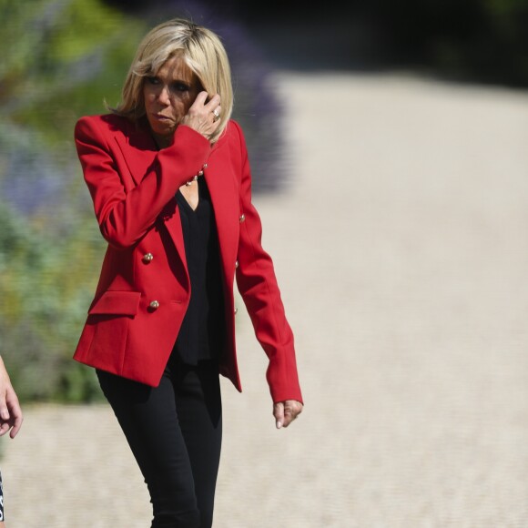 La première dame Brigitte Macron (Trogneux) lors du lancement de la concertation autour du 4ème plan autisme au palais de l'Elysée à Paris, le 6 juillet 2017. © Pierre Pérusseau/Bestimage