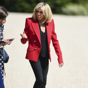 La première dame Brigitte Macron (Trogneux) lors du lancement de la concertation autour du 4ème plan autisme au palais de l'Elysée à Paris, le 6 juillet 2017. © Pierre Pérusseau/Bestimage