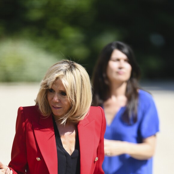 La première dame Brigitte Macron (Trogneux) lors du lancement de la concertation autour du 4ème plan autisme au palais de l'Elysée à Paris, le 6 juillet 2017. © Pierre Pérusseau/Bestimage