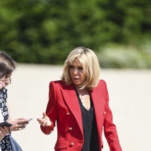 La première dame Brigitte Macron (Trogneux) lors du lancement de la concertation autour du 4ème plan autisme au palais de l'Elysée à Paris, le 6 juillet 2017. © Pierre Pérusseau/Bestimage