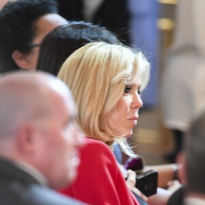 La première dame Brigitte Macron (Trogneux) lors du lancement de la concertation autour du 4ème plan autisme au palais de l'Elysée à Paris, le 6 juillet 2017. © Pierre Pérusseau/Bestimage