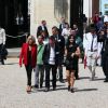 Le président de la République française Emmanuel Macron et son épouse Brigitte Macron lors du lancement de la concertation autour du 4ème plan autisme au palais de l'Elysée à Paris, le 6 juillet 2017. Sebastien Valiela/Bestimage