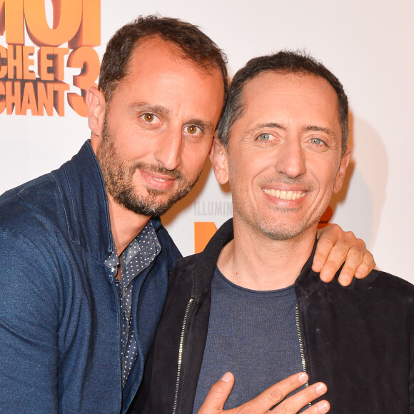 Arié Elmaleh (Voix de Dru) et son frère Gad Elmaleh (Voix de Gru) - Avant-première du film d'animation "Moi Moche et Méchant 3" au cinéma Gaumont Champs-Elysées Marignan à Paris, France, le 27 juin 2017. © Coadic Guirec/Bestimage