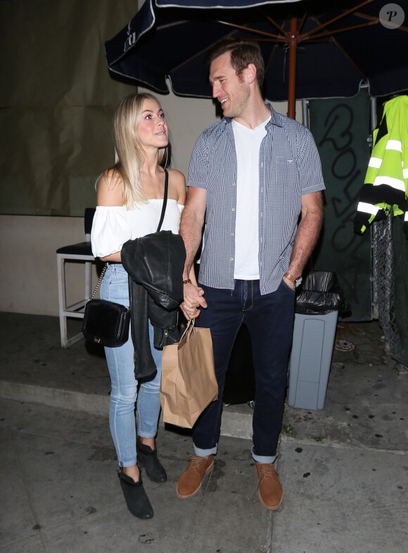 Julianne Hough and her fiancé Brooks Laich look very much in love as they leave a dinner date at Catch LA in West Hollywood, Los Angeles, CA, USA on April 2, 2017. Photo by Spread Pictures/ABACAPRESS.COM03/04/2017 - Los Angeles
