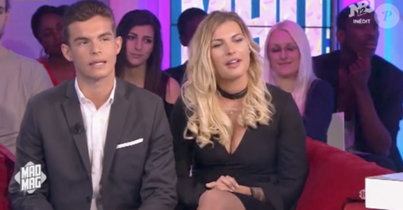 Julien Castaldi et Ludivine Birker lors du Mad Mag d'NRJ12 le mardi 25 avril 2017.