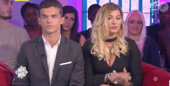 Julien Castaldi et Ludivine Birker lors du Mad Mag d'NRJ12 le mardi 25 avril 2017.