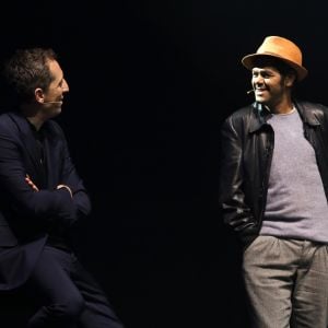 Gad Elmaleh, Jamel Debbouze - Gad Elmaleh lors de sa dernière représentation à l'Olympia à Paris le 2 mai 2014.