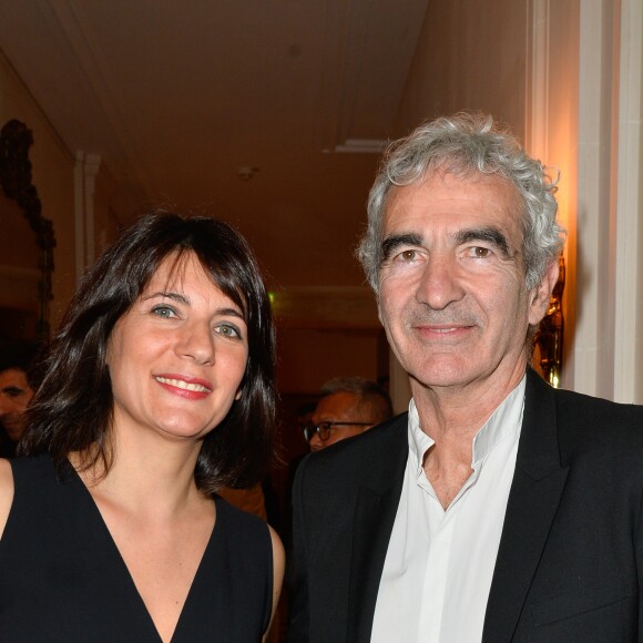 Raymond Domenech et sa compagne Estelle Denis lors de l'anniversaire des 10 ans de l'Etoile de Martin à l'hôtel Le Bristol à Paris, le 30 mars 2017. © Guirec Coadic/Bestimage