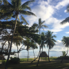 Denis Brogniart aux île Fidji pour le tournage de la nouvelle saison de "Koh-Lanta". Avril-mai 2017.