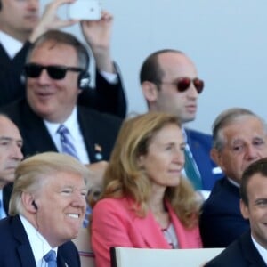 Melania Trump, son mari le président des Etats-Unis Donald Trump, le président de la République Emmanuel Macron et les membres du gouvernement lors du défilé du 14 juillet (fête nationale), place de la Concorde, à Paris, le 14 juillet 2017, avec comme invité d'honneur le président des Etats-Unis. © Dominique Jacovides/Bestimage