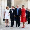 Emmanuel Macron et sa femme Brigitte Macron et Donald Trump et sa femme Melania Trump aux Invalides à Paris, le 13 juillet 2017. © Sébastien Valiela/Dominique Jacovides/Bestimage
