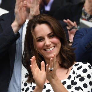 Kate Middleton, duchesse de Cambridge, lors de l'ouverture du tournoi de tennis de Wimbledon à Londres, le 3 juillet 2017.