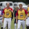 Le prince William et le prince Harry au tournoi de polo "The Jerudong Park Trophy" au club de Cirencester le 15 juillet 2017