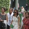 Pippa Middleton et Carole Middleton à Wimbledon le 16 juillet 2017 pour la finale entre Roger Federer, ami de la famille, et Marin Cilic.
