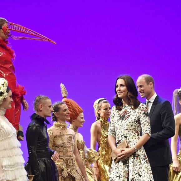 Le prince William et Kate Middleton ont visité le théâtre Shakespeare à Gdansk le 18 juillet 2017 au cours de leur visite officielle en Pologne.