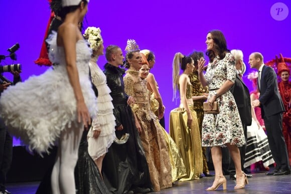 Le prince William et Kate Middleton ont visité le théâtre Shakespeare à Gdansk le 18 juillet 2017 au cours de leur visite officielle en Pologne.