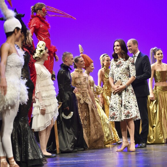 Le prince William et Kate Middleton ont visité le théâtre Shakespeare à Gdansk le 18 juillet 2017 au cours de leur visite officielle en Pologne.