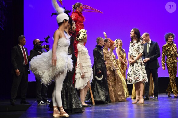 Le prince William et Kate Middleton ont visité le théâtre Shakespeare à Gdansk le 18 juillet 2017 au cours de leur visite officielle en Pologne.