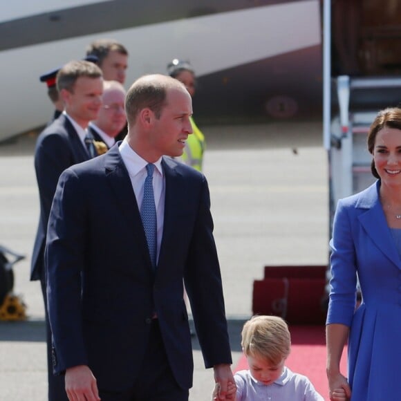 Les Cambridge arrivent à Berlin dans le cadre de leur visite officielle en Pologne et en Allemagne, le 18 juillet 2017.