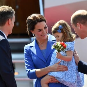 Les Cambridge arrivent à Berlin dans le cadre de leur visite officielle en Pologne et en Allemagne, le 18 juillet 2017.