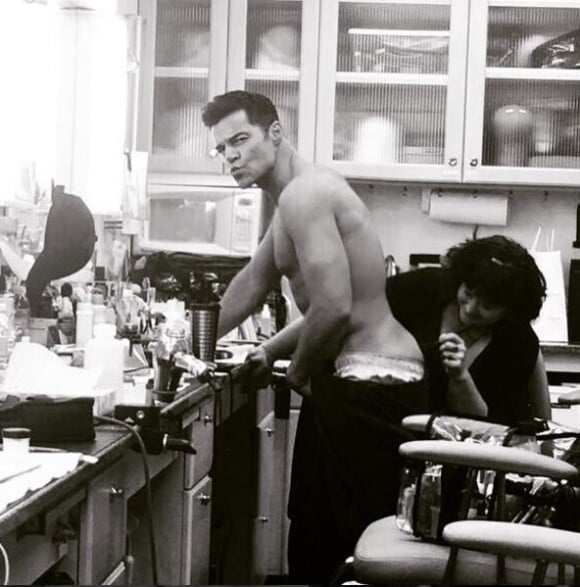 Ricky Martin pris en photo par Penélope Cruz. Instagram, juillet 2017.