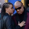 Stevie Wonder et Tomeeka Robyn Bracy à la première du film d'animation "Sing" au Microsoft Theater à Los Angeles le 3 décembre 2016