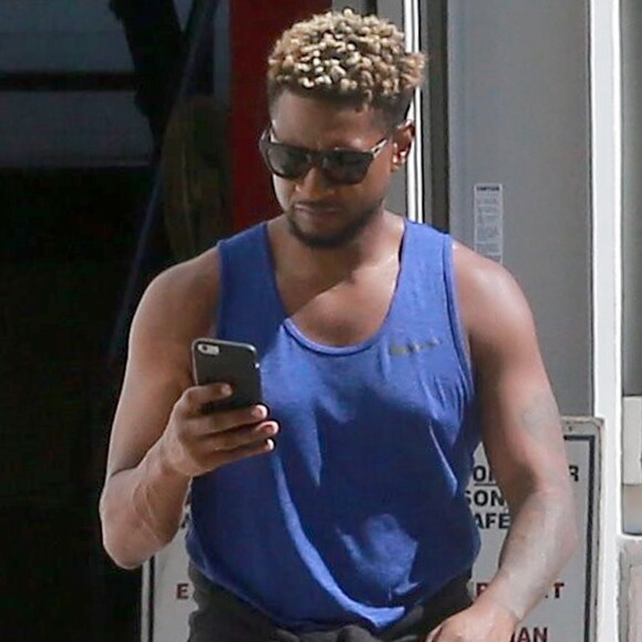 Exclusif - Usher a passé la journée en famille à Los Angeles Le 17 Juin 2017