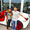 Blac Chyna pose avec sa nouvelle Ferrari - Photo publiée sur Instagram, le 24 juillet 2017