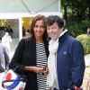 Karine Le Marchand et Stéphane Plaza - People au village des Internationaux de France de tennis de Roland Garros à Paris, le 29 mai 2014.