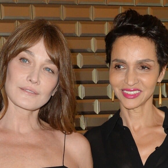 Carla Bruni Sarkozy et Farida Khelfa - People au défilé de mode "Jean Paul Gaultier", collection Haute-Couture automne-hiver 2017/2018, à Paris. Le 5 juillet 2017 © CVS-Veeren / Bestimage