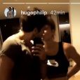 Caroline Receveur et son chéri Hugo Philip en vacances ensemble à l'île Maurice, juillet 2017.