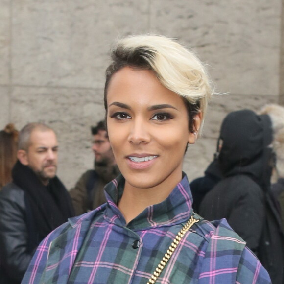 La chanteuse Shy'm arrivant au défilé de mode "Véronique Leroy", collection prêt-à-porter Automne-Hiver 2017-2018 au palais de Tokyo à Paris, le 4 Mars 2017.© CVS/Veeren/Bestimage