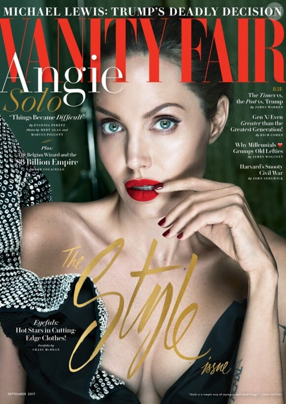 Angelina Jolie en couverture du Vanity Fair américain, numéro de septembre 2017.