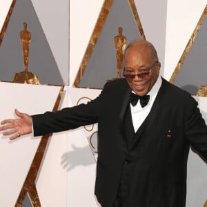 Quincy Jones - Photocall de la 88ème cérémonie des Oscars au Dolby Theatre à Hollywood. Le 28 février 2016