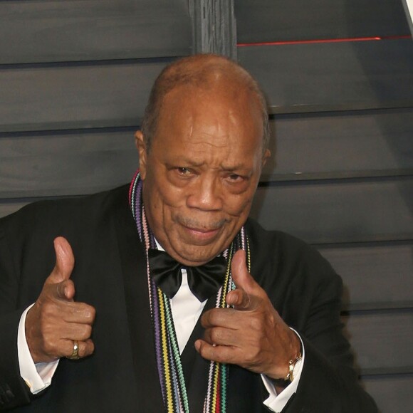 Quincy Jones à la soirée "Vanity Fair Oscar Party" après la 88ème cérémonie des Oscars à Hollywood, le 28 février 2016.