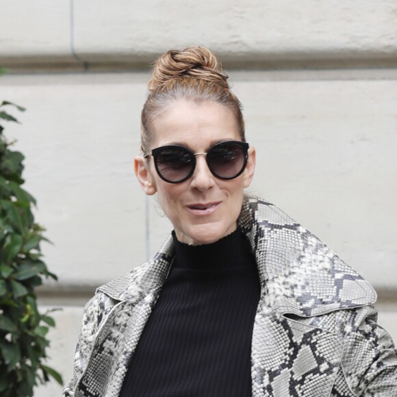 Céline Dion, surprise par l'accueil des photographes, quitte son hôtel, le "Royal Monceau", à Paris, pour se rendre à son concert à Birmingham. Le 27 juillet 2017