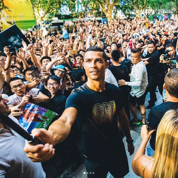 Cristiano Ronaldo en promotion à Shanghai, photo Instagram du 22 juillet 2017.
