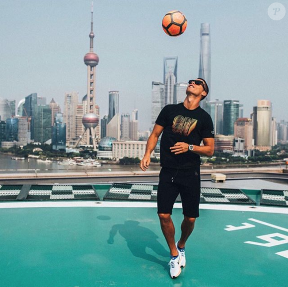 Cristiano Ronaldo en promotion à Shanghai, photo Instagram du 22 juillet 2017.
