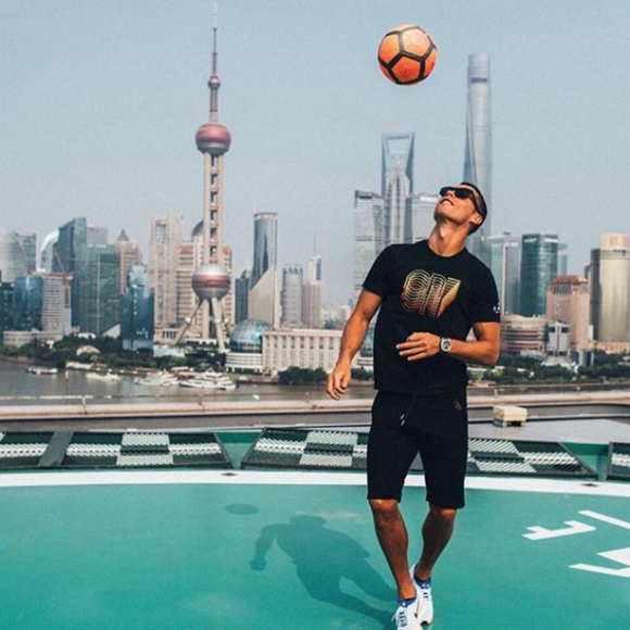 Cristiano Ronaldo en promotion à Shanghai, photo Instagram du 22 juillet 2017.